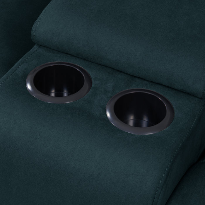 Lark Manor Kropf Upholstered Home Theater Seating with Cup Holder